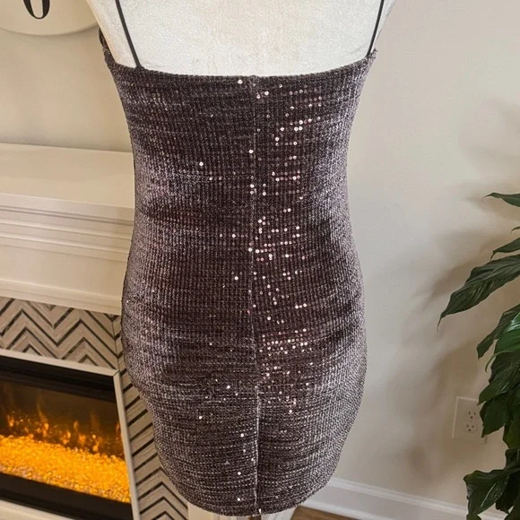 Glamorous Sequin Mini Dress - Copper - Picture 4 of 6